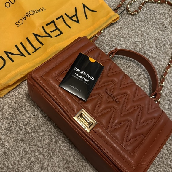 Valentino Handbags - Mario Valentino Brown Quilted HandBag